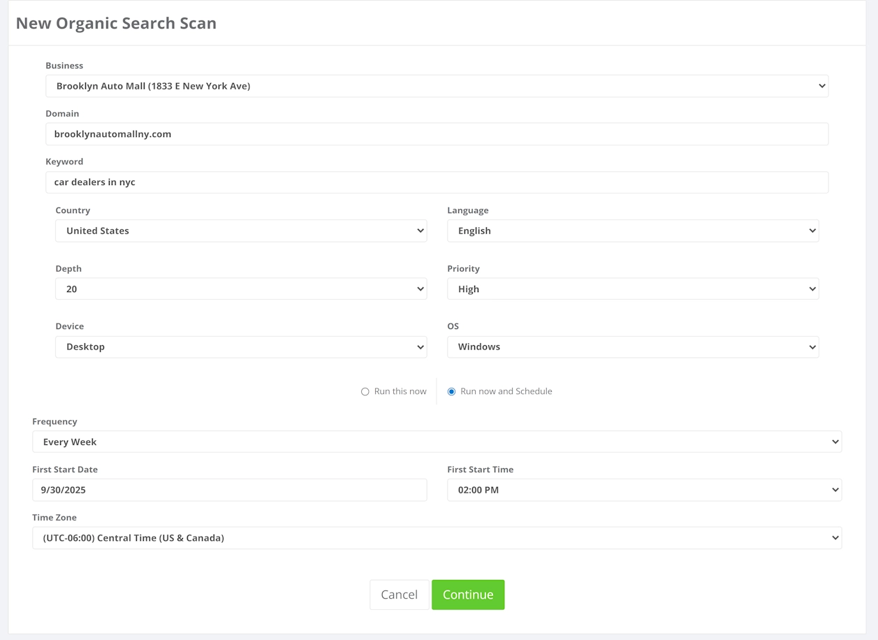 New Organic and Map Rank Checker Form